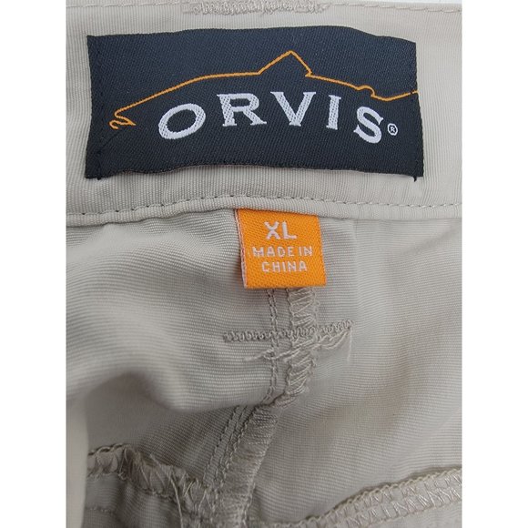 Orvis Cargo Hiking Camping Fishing Shorts Size XL Tan Moisture Wicking - Picture 4 of 4